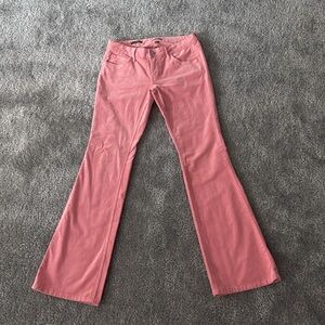 low rise coral/pink jeans size 4